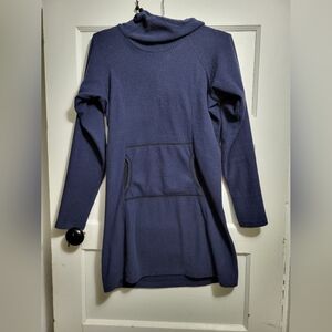 Melanzana Navy Microgrid Dress